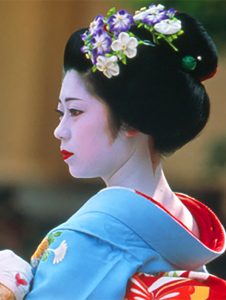 a geisha in Japan