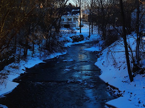 View off the street in downtown Woodstock