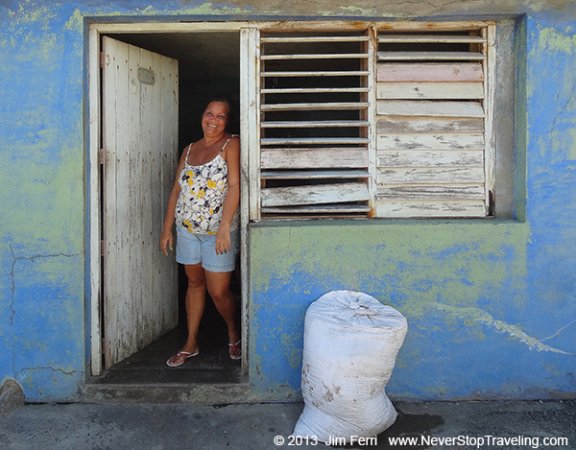 Foto Friday - a woman in her house,  Baracoa, Cuba