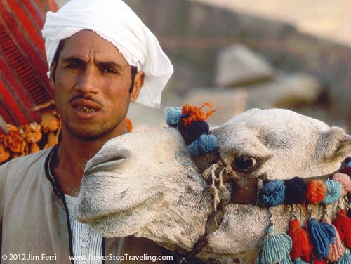 Foto Friday - a camel driver and camel, Ginza, Cairo, Egypt