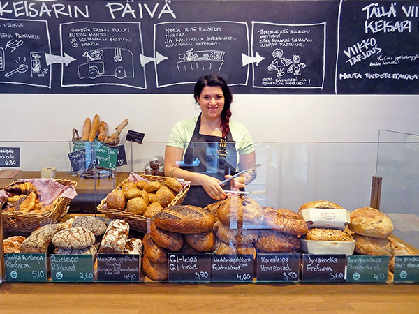 Foto Friday - a woman in a-bakery in Helsinki, Finland