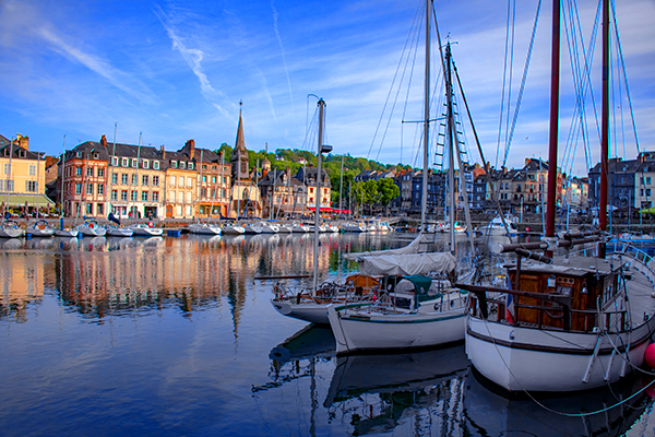 Foto Friday - boats in the harbor in Honfleur, France