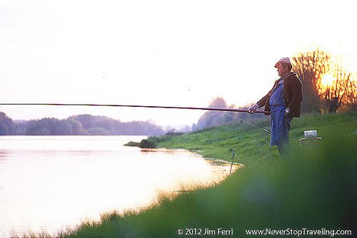 Foto Friday -  A fisherman on the banks of the  Loire River, France