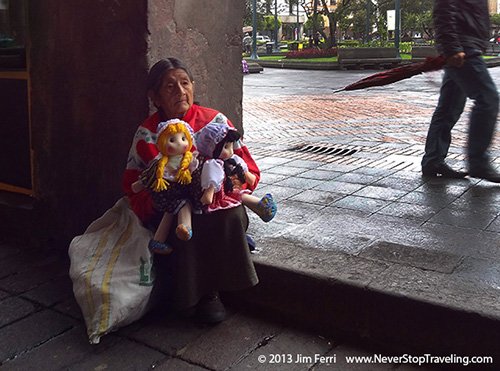 Foto Friday - A woman selling dolls in Quito, Ecuador