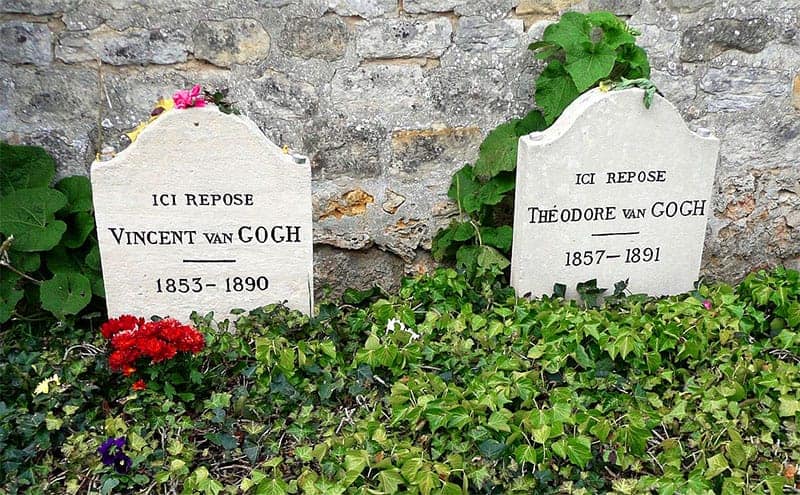 The grave of van Gogh in Auvers-sur-Oise