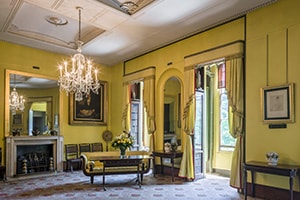 a yellow room