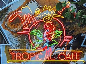Cafe sign on Ocean Drive