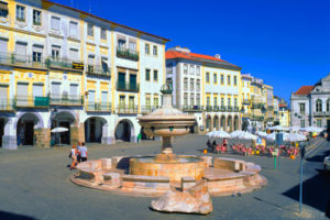 a town square in Portugal