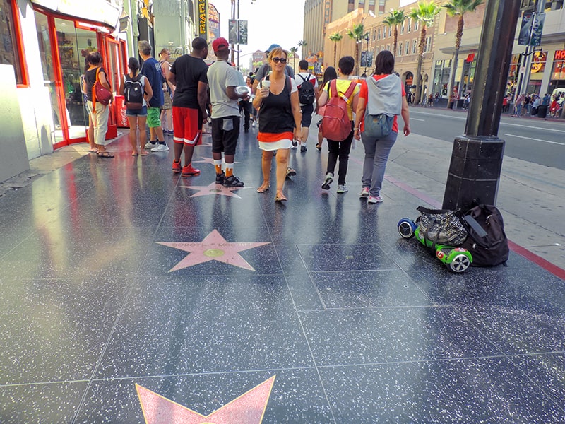 Hollywood Boulevard seen on Hollywood tours