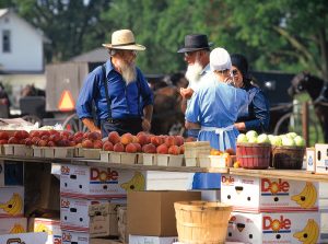 people in Indiana Amish country
