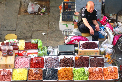 market in Xian, China