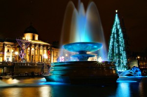 Trafalgar Square at Christmastime