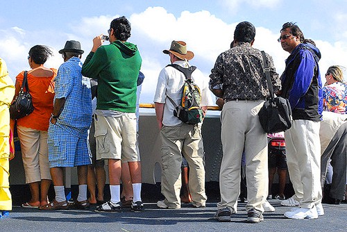 a group of people on a family reunion cruise