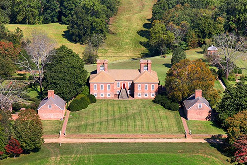 aerial view of a large estate
