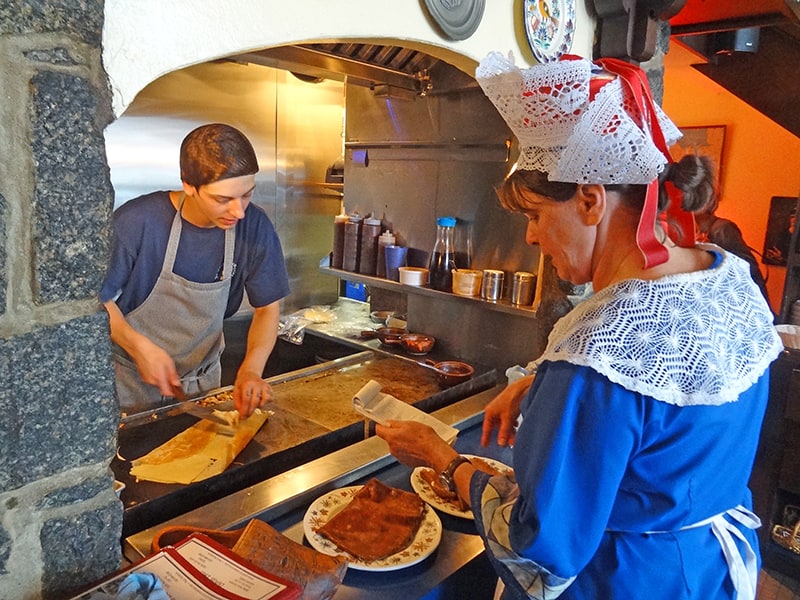 A creprie visited on a walking tour of Quebec City