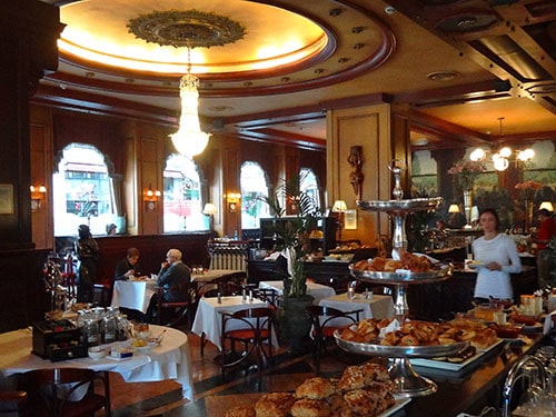 Breakfast in the Grand Hotel, site of the Nobel Peace Prize Banquet, one of the best things to do in Oslo