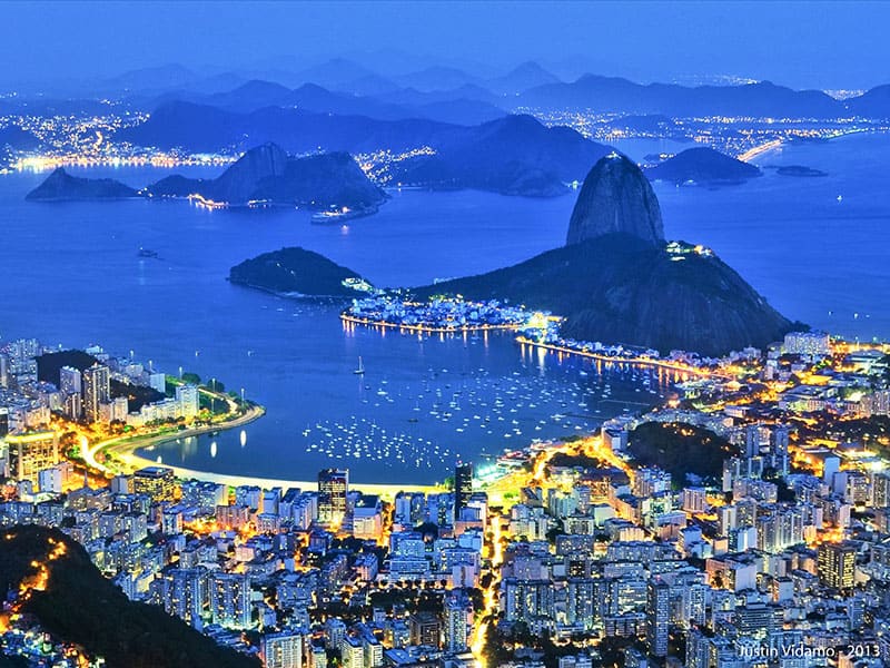 A view of Rio de Janiero in the evening, where our author enjoyed Rio like a local