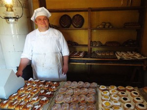 a baker in Skansen park 