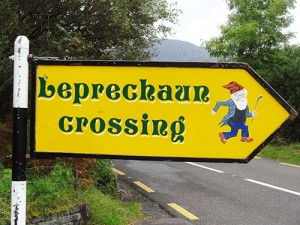 a sign about Leprechauns and irish legends