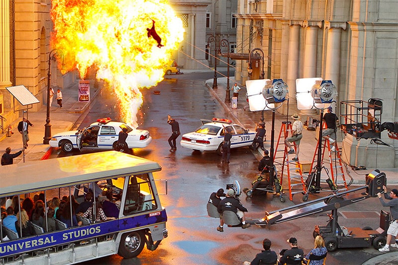 a movie being filmed at Universal Studios, One of the Most Popular Places in LA