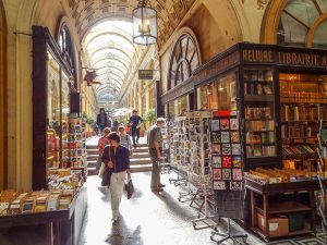 shoppers in a gallery in Paris