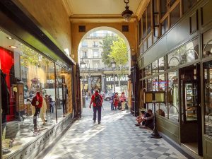 people in a passageway in Paris