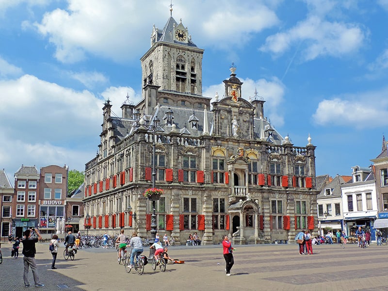 Delft's Town Hall, seen on day trips from Amsterdam