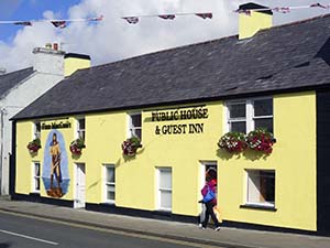 Main Street, Bushmills in Ireland, seen along the Northern Ireland coast road