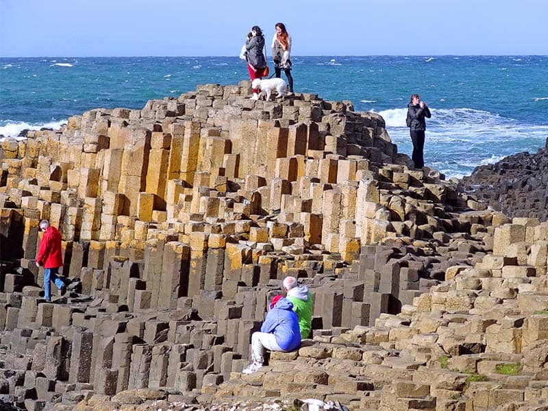The Giant's Causeway along the Northern Ireland coast road