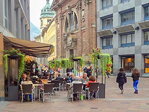 cafes in the old town, one of the best things to do in Lugano Switzerland