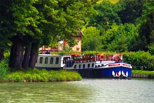 a French barge cruise on a canal