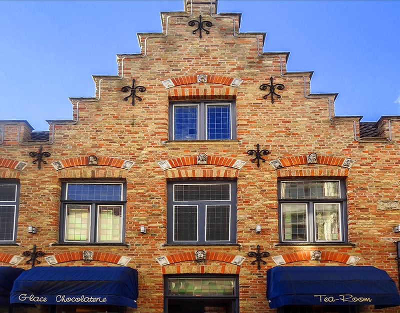 facade of an old brick building