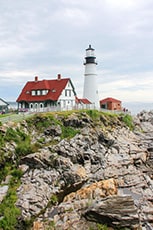 lighthouse seen on a Maine cruise