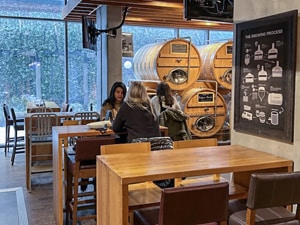 two women in a restaurant