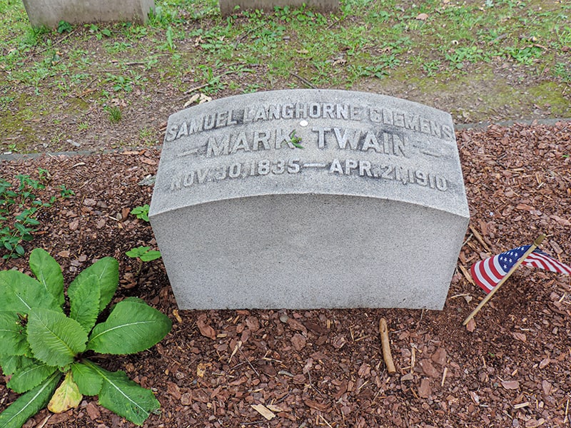 Mark Twain's tombstone - one of the things to do in the finger lakes