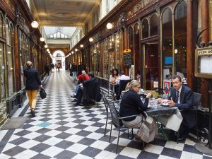 people at a cafe in Paris