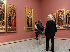 people in an art museum