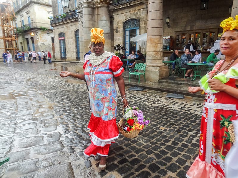 women in colorful dress Havana