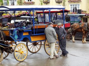 horse cart driverson the Ring of Kerry in Ireland