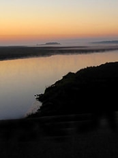 dawn over a marshland in Georgia