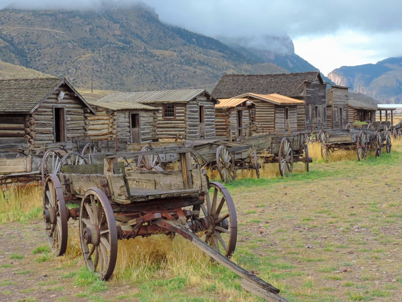 old wooden wagons