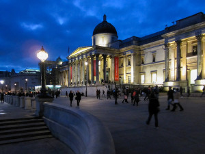 night at an old museum building