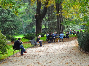people enjoying a picnic in a park in Paris