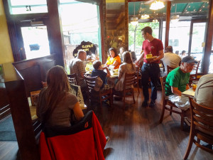 people seated in a restaurant