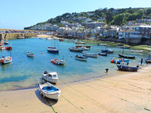 boats floating in a small harbor