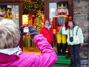 a woman taking a photo