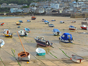 boats on a beach
