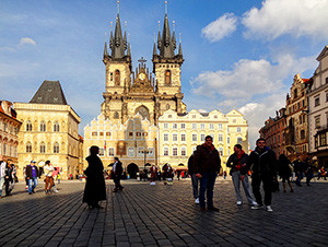 old buildings in a large square