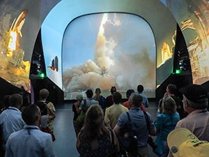 touring the Kennedy space center from Orland, watching a multi-media presentation