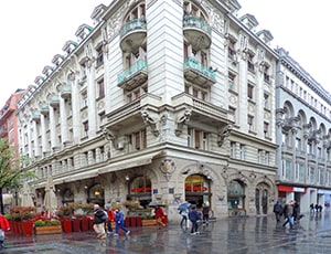 an Art-Nouveau style building